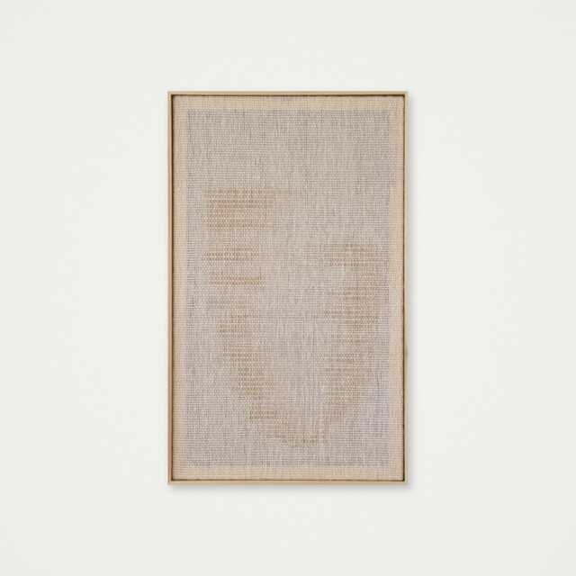 Huek Yellow - Framed Wall Hanging Minimalist Wool Tapestry Handwoven Art Modern Decor Neutral Fiber - image 1