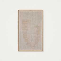 Huek Yellow - Framed Wall Hanging Minimalist Wool Tapestry Handwoven Art Modern Decor Neutral Fiber