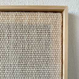 Huek Yellow - Framed Wall Hanging Minimalist Wool Tapestry Handwoven Art Modern Decor Neutral Fiber - thumbnail 3