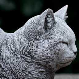 stone Kitten Sculpture Concrete Cat Figurine Sleeping Kitty Decoration Handmade Art Memorial Ornament Garden Pet Decor Lover Gift - thumbnail 3