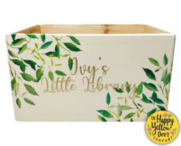 Personalised Hand-Painted Book Crate, Nursery Decor
