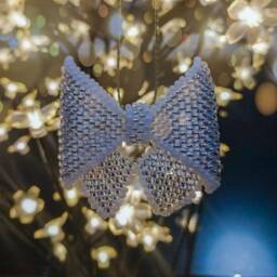 Bead Bow, Decoration For The Christmas Tree, A Gift, Decoration, New Year's Handicraft, Home - thumbnail 2