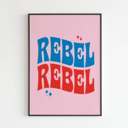 Db Inspired - Rebel Groovy Music Lyrics Wall Print Decor Poster A5 A4 A3 - thumbnail 3