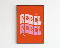 Db Inspired - Rebel Groovy Music Lyrics Wall Print Decor Poster A5 A4 A3 - thumbnail 1