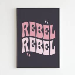 Db Inspired - Rebel Groovy Music Lyrics Wall Print Decor Poster A5 A4 A3 - thumbnail 2