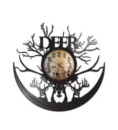 Hunting/Deer Themed Vinyl Record Clock Free Shipping in Usa - thumbnail 1
