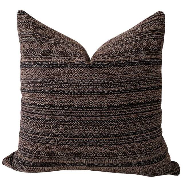 Moche Coffee - Brown Pillow Cover, Decorative Cover in Brown, Designer Tribal Inspired Pillow, Hackner Home - image 1