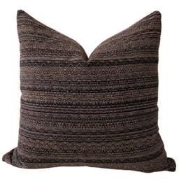 Moche Coffee - Brown Pillow Cover, Decorative Cover in Brown, Designer Tribal Inspired Pillow, Hackner Home - thumbnail 1