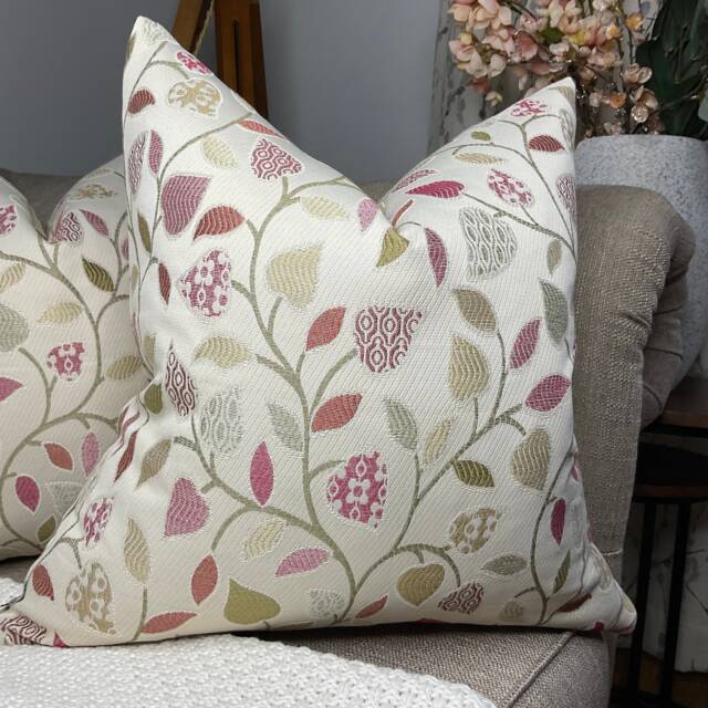 Throw Pillow Cover, Decorative Handmade Cushion Case For Sofa Couch Bedroom, Home Decor, Leaf Pattern - Iliv Fabric, Double Sided - image 1