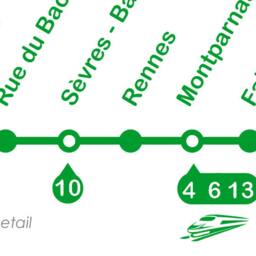 Paris Wall Decal Line 12 Of The Parisian Subway, Montmartre, Montparnasse - thumbnail 3