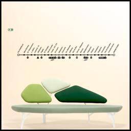 Paris Wall Decal Line 12 Of The Parisian Subway, Montmartre, Montparnasse - thumbnail 1