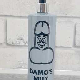 Personalised Reusable Novelty Grey Adult Bathroom Soap Dispensers -Funny Gift - Secret Santa Christmas - thumbnail 2