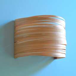 Veneer Wall Lamp in Scandinavian Style - Wood Lighting Hygge Sconce For Home Improvement Or Spring Decor Arc Stripes - thumbnail 3
