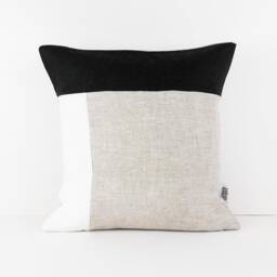 Minimalist Pillow Cover Set Of 2 Linen Cushion Covers, Black & White Sets, Stripes Throw Case Combination Bespoke - thumbnail 3