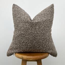 Beige Boucle Pillow Cover , Neutral Textured Cushion, Custom Size - 11 Color Options - thumbnail 2