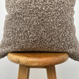 Beige Boucle Pillow Cover , Neutral Textured Cushion, Custom Size - 11 Color Options - thumbnail 3