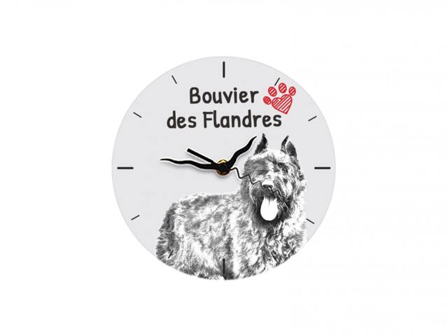 Flandres Cattle Dog, Free Standing Mdf Floor Clock With An Image Of A Dog - image 1