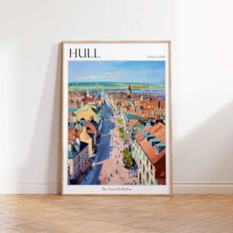 Hull Travel Poster Humber Bridge, England Art Print - thumbnail 3