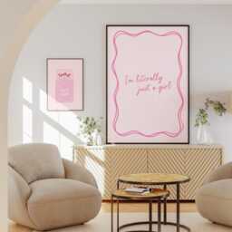 The Perfect Match Print, Pink Wall Decor Art, Aesthetic Coquette Girly Illustration, Trendy Bedroom Poster, Match Box, Valentines Gift - thumbnail 3