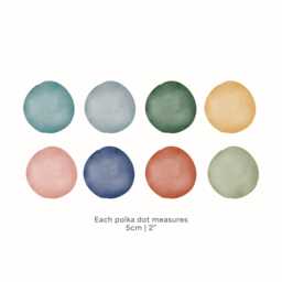Pastel Polka Dot Wall Decals - Fabric Peel & Stick Watercolour Sticker Set For Kids Rooms & Nursery - thumbnail 2