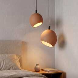 Wabi-Sabi Ceramic Pendant Light, Terracotta White Clay, Minimalist Ceiling Lamp - Hardwired/Plug-In, Naaya Tilta