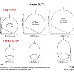 Wabi-Sabi Ceramic Pendant Light, Terracotta White Clay, Minimalist Ceiling Lamp - Hardwired/Plug-In, Naaya Tilta - thumbnail 4