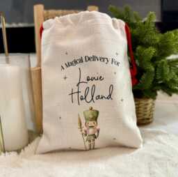 Personalised Nutcracker Christmas Sack + Stocking - thumbnail 1