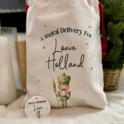 Personalised Nutcracker Christmas Sack + Stocking - thumbnail 3