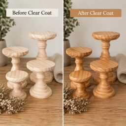 Reception Wedding Candle Holder Display Piece Accent Table Centerpiece Rustic Decor Wood Pillar Stain Option - thumbnail 2
