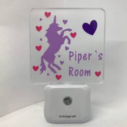Unicorn - Led Night Light Baby Nursery Decor Personalised Gift Present For Her - thumbnail 2