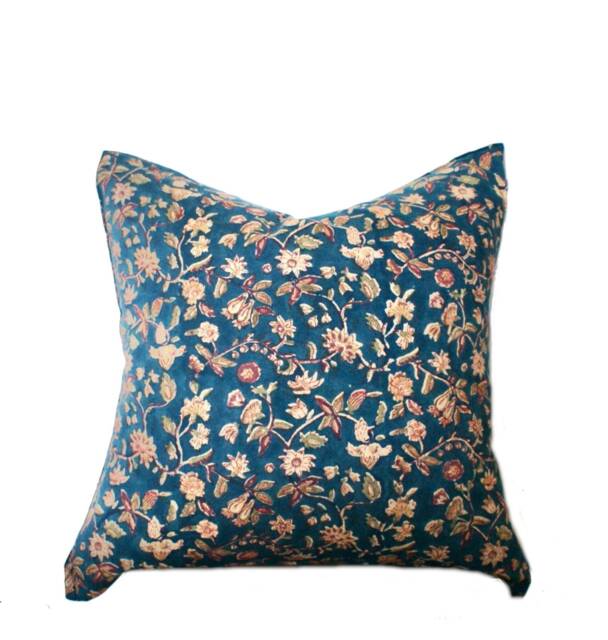 Floral Block Print Various Sizes Pillow Cover Mid-Century Modern Accent - image 1