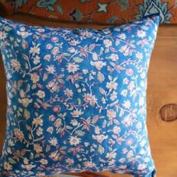 Floral Block Print Various Sizes Pillow Cover Mid-Century Modern Accent - thumbnail 3