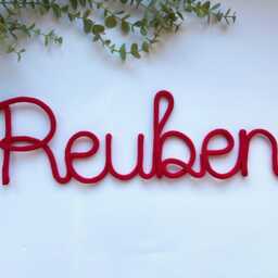 Custom Knitted Wire Name Word Sign - Nursery Decor Personalised Baby Gift Signs Kids Children's Gifts Wall Art - thumbnail 3
