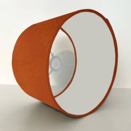Burnt Orange Velvet Drum Lampshade, Ceiling Light Shade - thumbnail 2