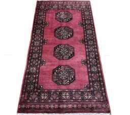 3x6 Pink Color Bokhara Rug - 0.90x1.85 Bedroom Luxury Area Turkish Fine Quality Afghan