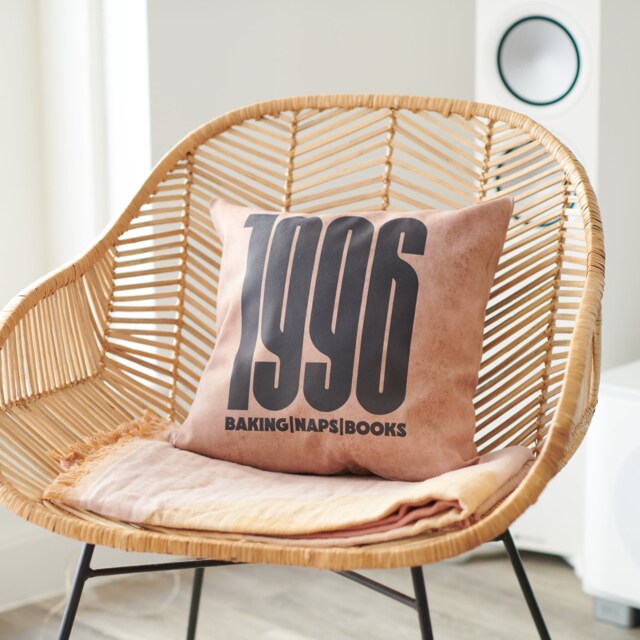 Personalised Favourite Thing Bold Date Cushion - Custom Year Pillow Birthday Gift Unique Home Decor Special Occasion Present - image 1
