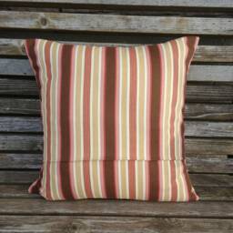 Mustard & Rust, Striped Pillow Cover in Fall Colours, Terra Cotta, Gold, Brown Cushion - thumbnail 3