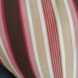 Mustard & Rust, Striped Pillow Cover in Fall Colours, Terra Cotta, Gold, Brown Cushion - thumbnail 4