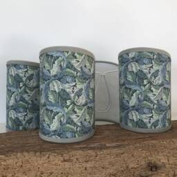 Acanthus Leaf Sea Foam - Handmade, Candle Clip Half Shield Lampshade For Wall Lights - thumbnail 2