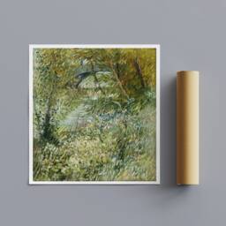 Van Gogh River Bank in Springtime Print - Framed Canvas Art - thumbnail 3