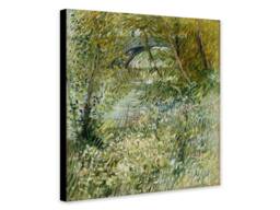 Van Gogh River Bank in Springtime Print - Framed Canvas Art - thumbnail 1
