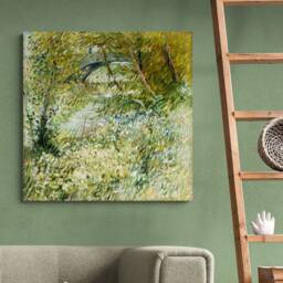 Van Gogh River Bank in Springtime Print - Framed Canvas Art - thumbnail 2