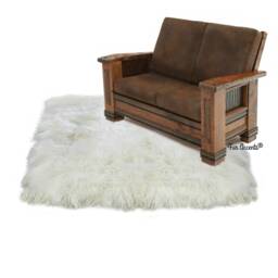Faux Sheepskin Area Rug - Shaggy Thick Pelt Design, Usa Made - thumbnail 2