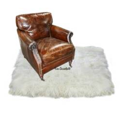 Faux Sheepskin Area Rug - Shaggy Thick Pelt Design, Usa Made - thumbnail 3