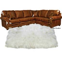 Faux Sheepskin Area Rug - Shaggy Thick Pelt Design, Usa Made - thumbnail 1
