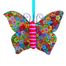 Colorful Butterfly Wall Art Iridescent Handmade Nursery Decor - thumbnail 2