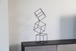 Metal Sculpture Abstract Art Modern Retro Simple Table Decor Contemporary Geometric Mid Century By Petrykowski Artworks