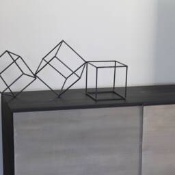 Metal Sculpture Abstract Art Modern Retro Simple Table Decor Contemporary Geometric Mid Century By Petrykowski Artworks - thumbnail 2