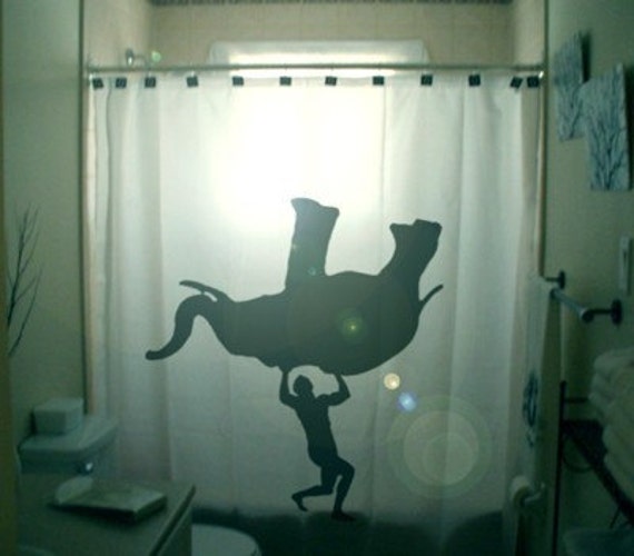 Body Building Gym Shower Curtain, Weight Lifting Workout Bathroom Decor, Strength Training Exercise - image 1