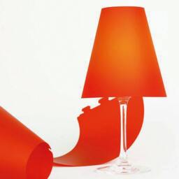 "3 Lampshades For Wine Glasses Made Of Red Vellum Paper ""Little Riding Hood" - thumbnail 3